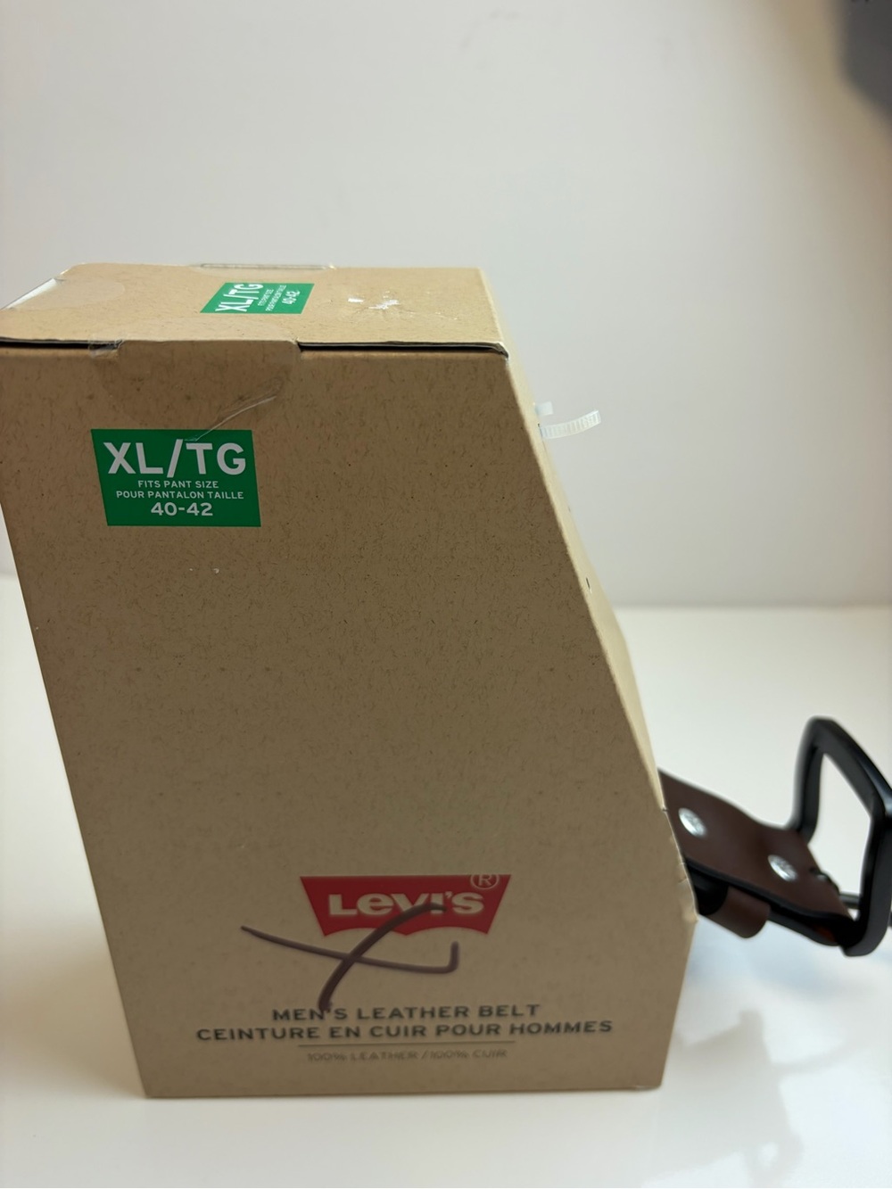Levi's Brown Leather Belt with Black Buckle